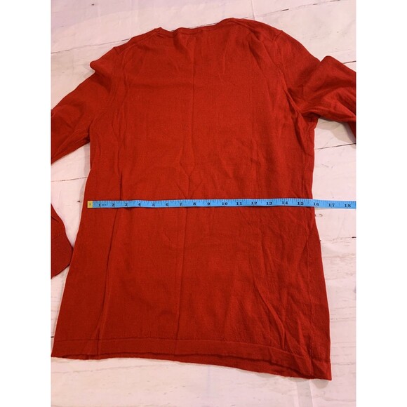 Merino Charter Club Luxury Macys Red Sweater Wool Large Medium M 8 10 Pullover - Picture 10 of 14